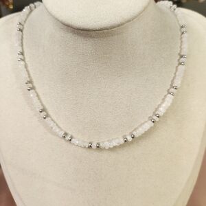 Handmade Rainbow Moonstone Beaded Necklace